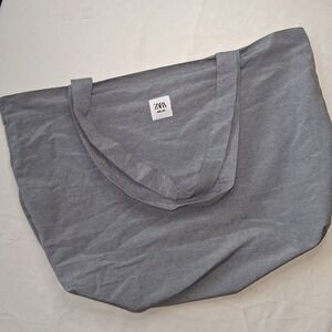 Zara Join Life Large Gray‎ Tote Bag Reusable Shopping Bag Recycled Materials